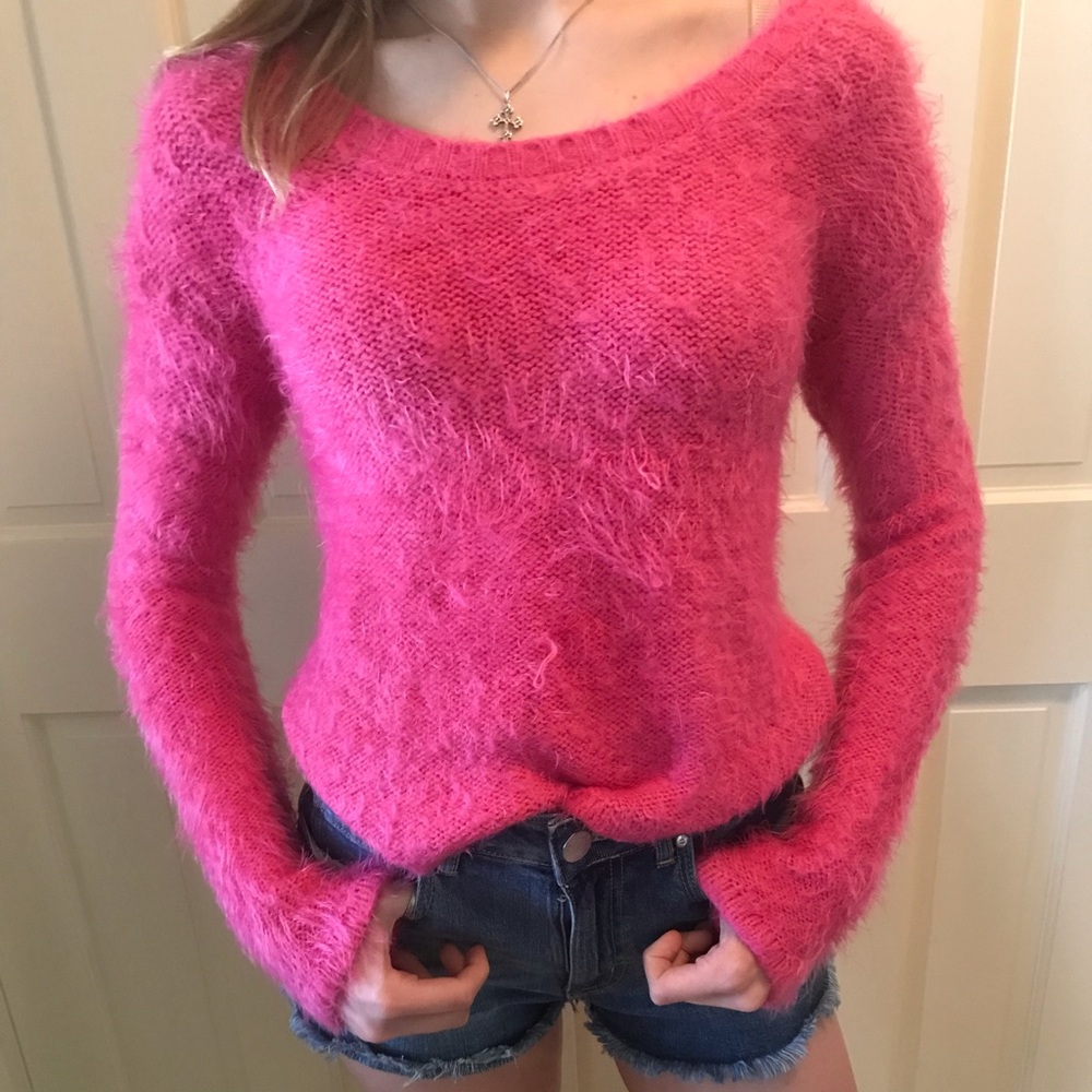 Pink Fuzzy Sweater